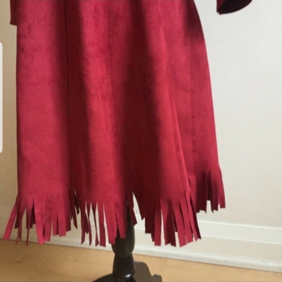 Vicky and Lucas DRESS NEW Size M dark red fringe - Picture 3 of 8